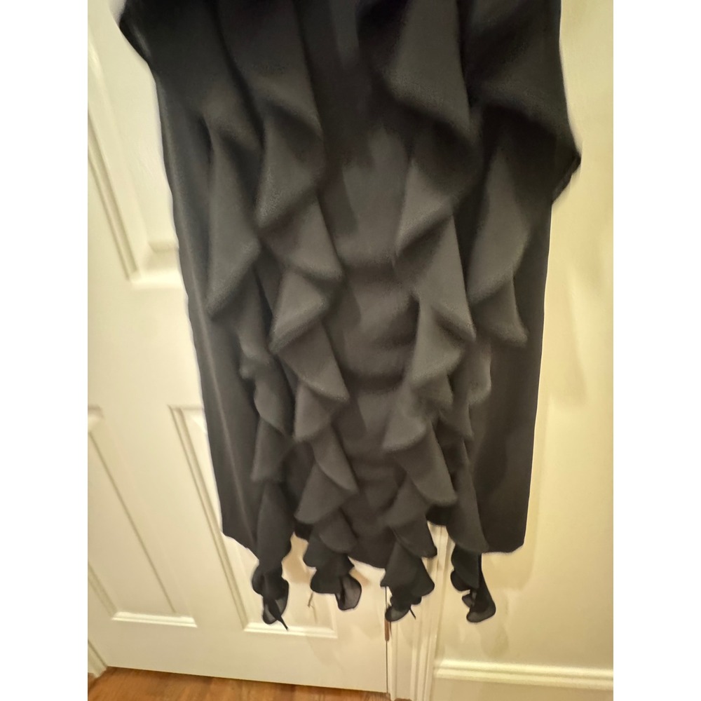C/MEO COLLECTIVE Women Black Ruffle Off Shoulder Cocktail Dress Size L NWT - Picture 6 of 16